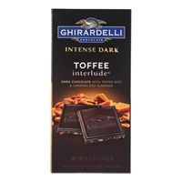 Ghirardelli Intense Dark Chocolate Toffee Interlude Bar - Case Of 12 - 3.5 Oz. 